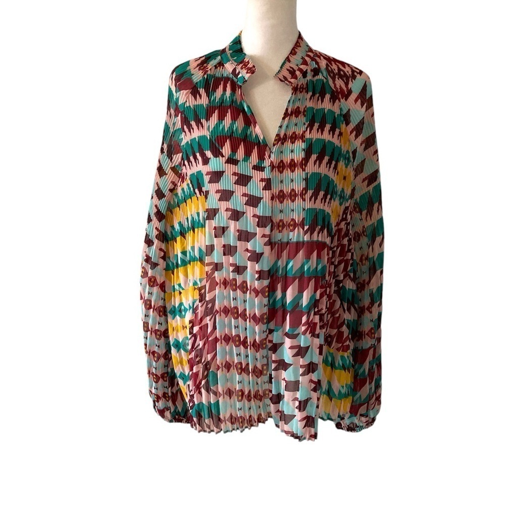 Ryegrass XXL  top v-neck semi-sheer purple